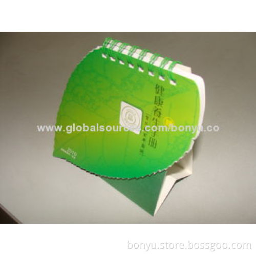 Desk calendar, leaf shaped, suitable for promotional and as gifts, welcome your design to print